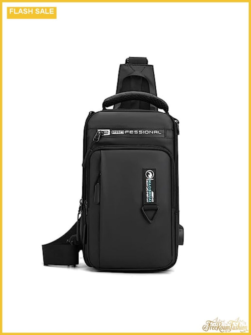 Waterproof Nylon Sling Shoulder Crossbody Bag for Men with Multiple Pockets